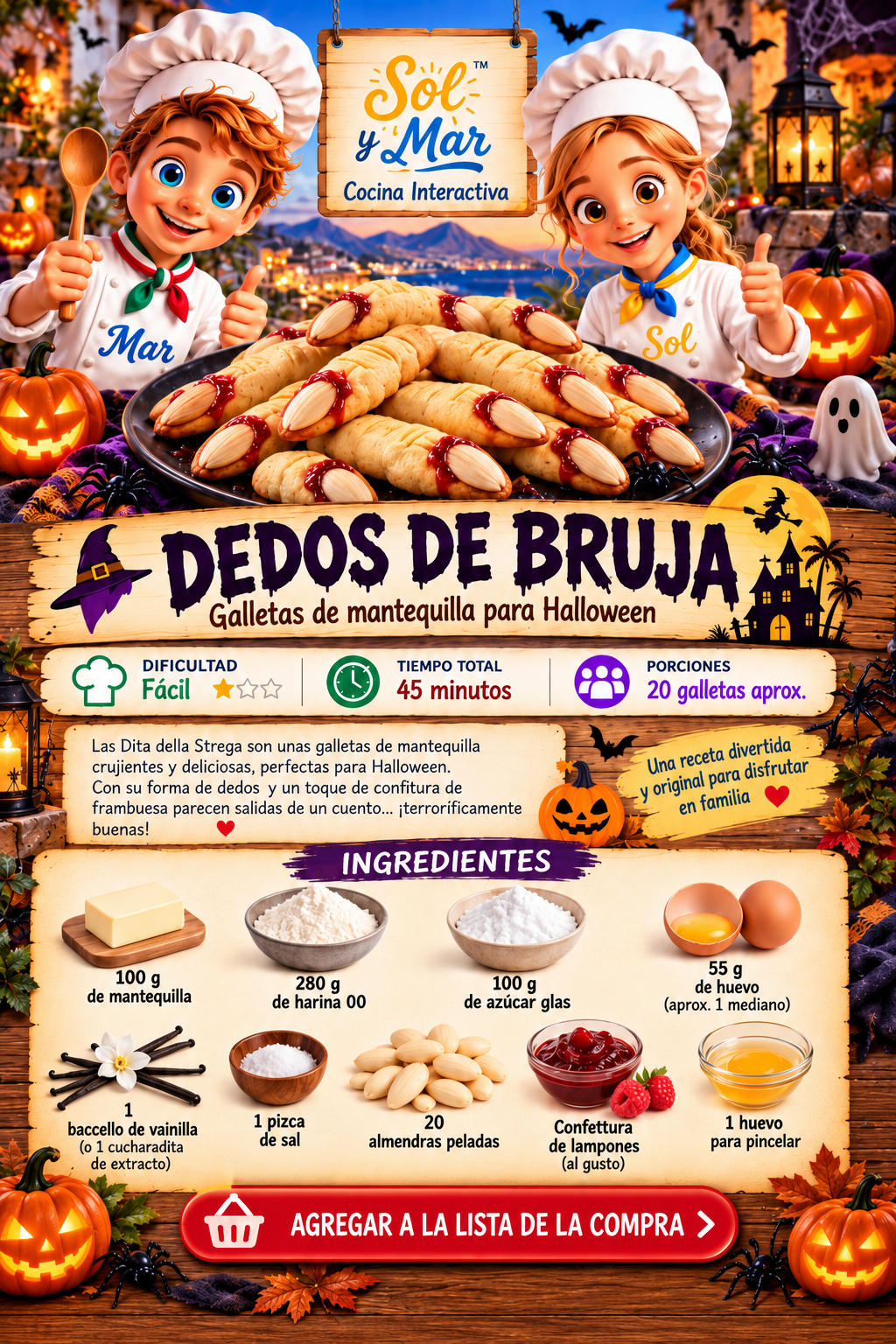 Dedos de Bruja con los chefs Sol y Mar