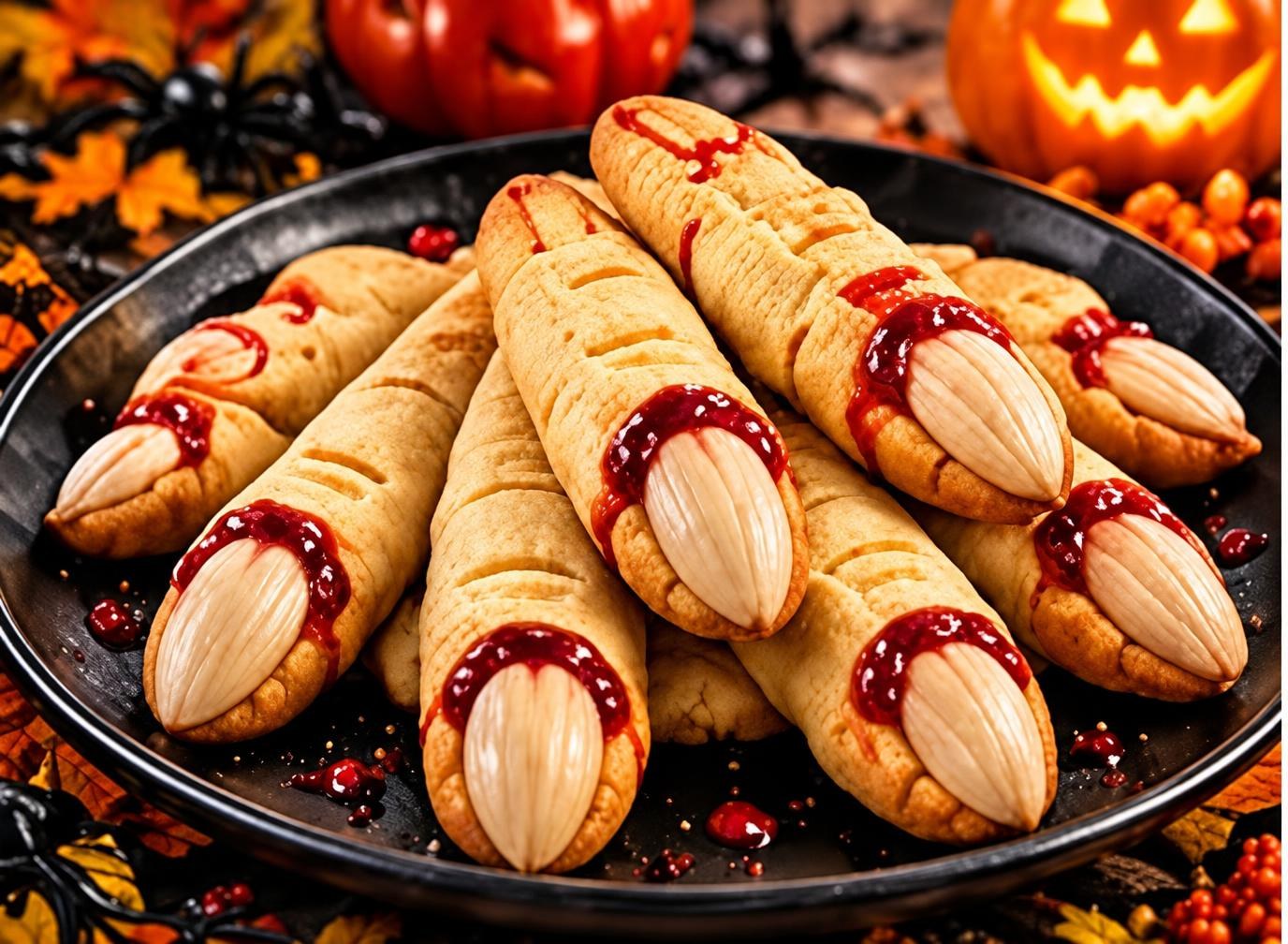 Paso 8: Deja secar la confitura y sirve tus Dita della Strega. ¡Perfectas para una noche de Halloween!