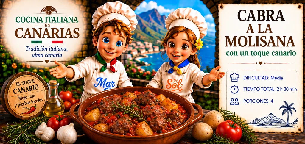 Cabra a la Molisana con un toque canario con los chefs Sol y Mar