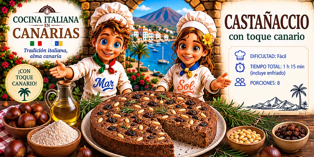 Castañaccio con toque canario con los chefs Sol y Mar
