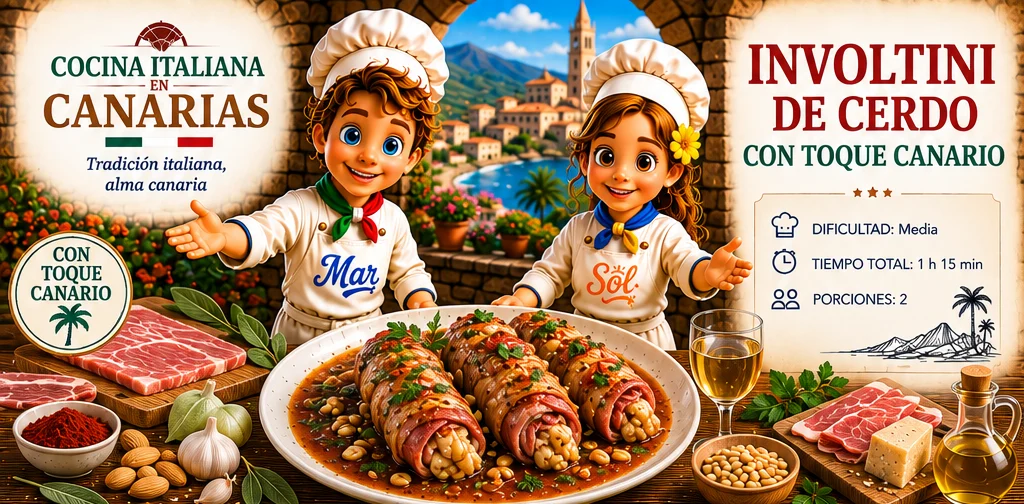 Involtini de Cerdo con toque canario con los chefs Sol y Mar