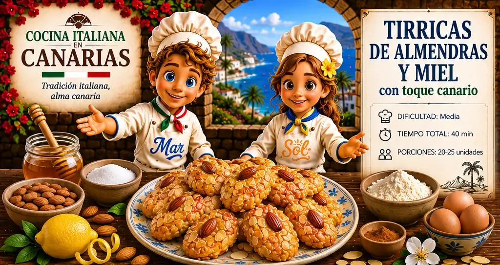 Tirricas de Almendras y Miel con toque canario con los chefs Sol y Mar